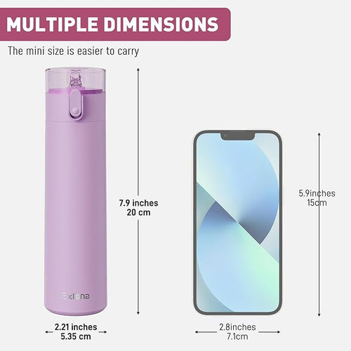 9oz Small Water Bottles with Straw, Mini Water Bottle with One-Hand Open Design - Image 2