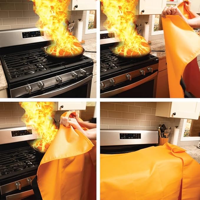 Parcil Safety SB-500 Large Silicone Coated Emergency Fire Blanket Emergency Kit - Image 2