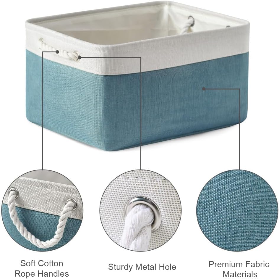 Storage Cubes - 4 Pack Large Fabric Baskets for Organizing, Collapsible Storage Bins for Closet Cloth Decorative Gift supplies Organizer Shelf 15.7 (L) x 11.8 (W) x 8.2 (H) inches