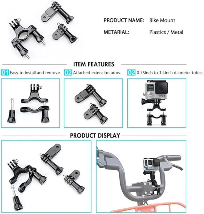 Reflex Camera 59-in-1 Action Camera Accessories Kit Compatible - Image 7