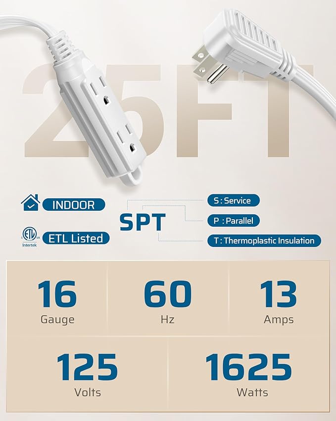 DEWENWILS 3 Outlet Extension Cord - Image 2