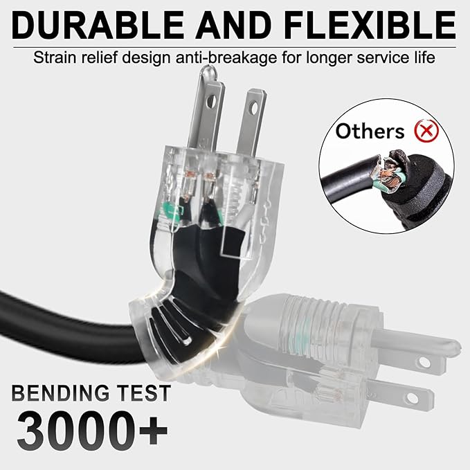 3FT 12/3 Outdoor Extension Cord - Image 4