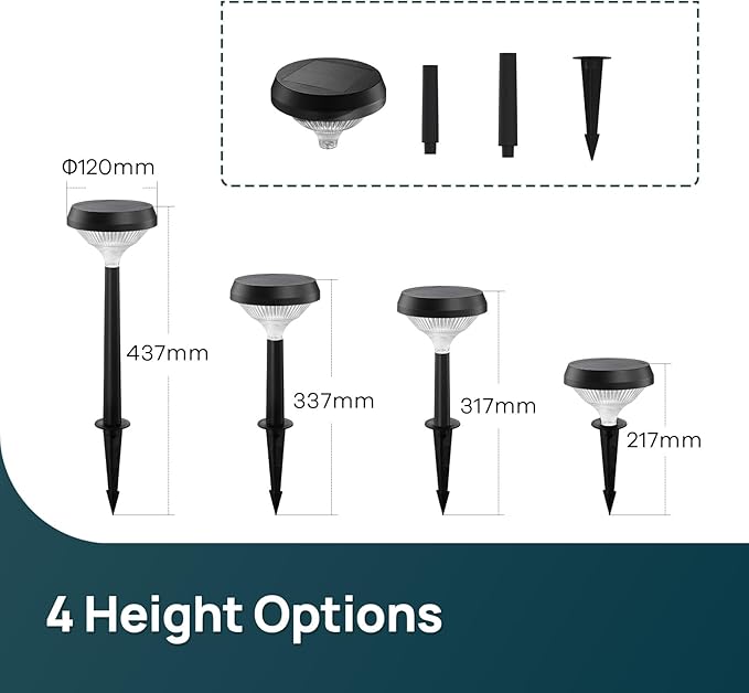 Linkind Solar Lights Outdoor 8 Pack, Solar Pathway Lights, Warm White Landscape - Image 7