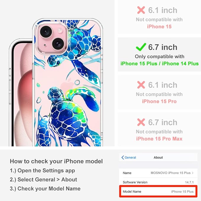MOSNOVO Case for iPhone 15 Plus/iPhone 14 Plus - Image 2