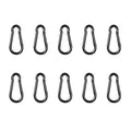 Black Carabiner, Heavy Duty Galvanized Steel Spring Snap Hook Carabiner Clips by High-PQ