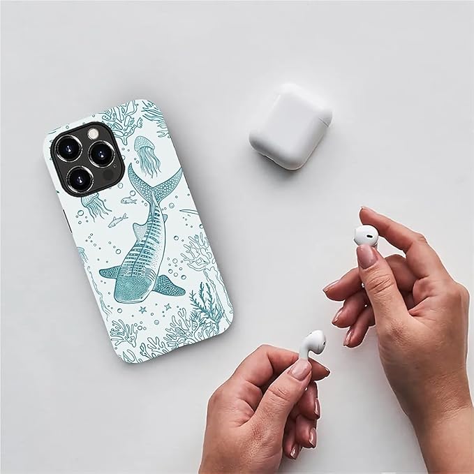 for iPhone 12 Pro Max Case, HH2 Ocean Whale Shark Hybrid 2 Layer Hard Shell - Image 5