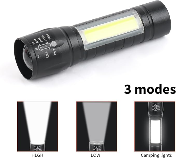 5 Pack Mini Small Pocket LED Flashlight USB-C Rechargeable High Lumens Bright - Image 4