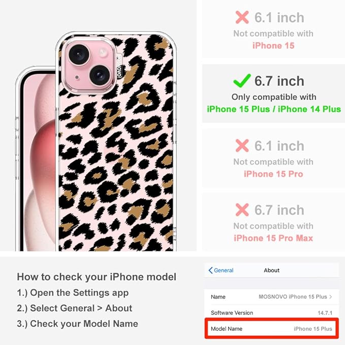 MOSNOVO Case for iPhone 15 Plus/iPhone 14 Plus - Image 2