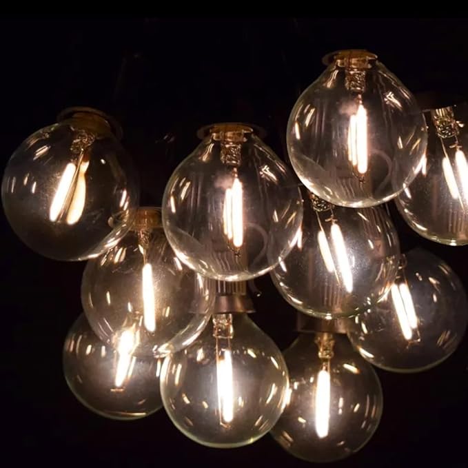 Lampat String Lights, LED 100 Light Bulbs, 100Ft G40 Globe String Lights - Image 3