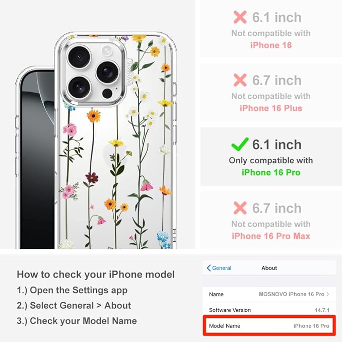 MOSNOVO Case for iPhone 16 Pro - Image 2