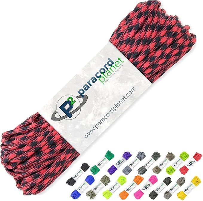 Paracord Planet 100' Hanks Parachute 550 Cord Type III 7 Strand Paracord Top 40 by ParacordPlanet