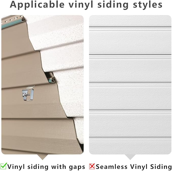 Hibezos 12 Pack Vinyl Siding Clip Hooks - Image 2