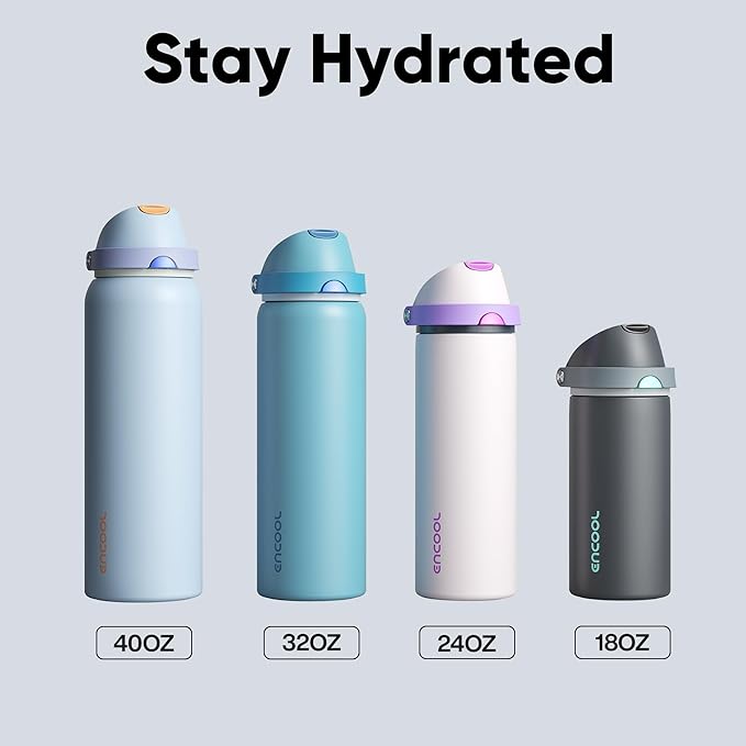 Insulated Water Bottle with Straw - Image 7