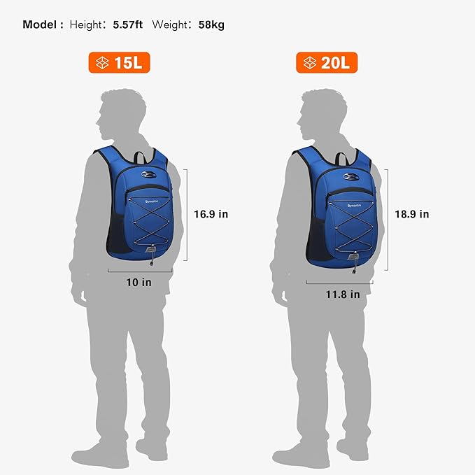 Ultra-Light Soft Daypack 15L/20L, Cushioned Breathable Back Panel Backpack - Image 6