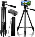 55" Aluminum Phone & Camera Tripod, Extendable Cell Phone Tripod Stand by YOTETION