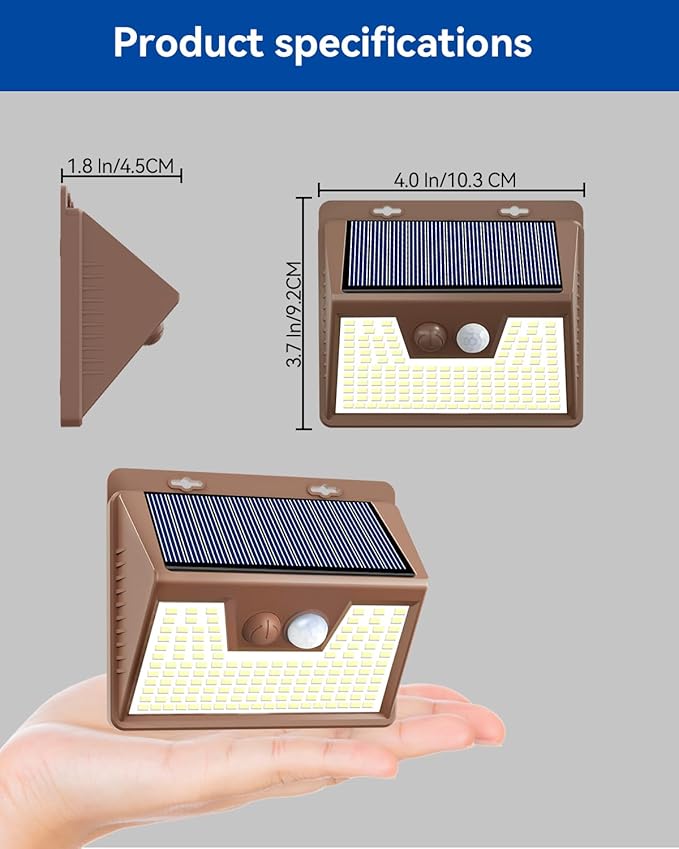 Peasur Solar Lights Outdoor Motion Sensor Waterproof, 3 Modes Security Wall - Image 6