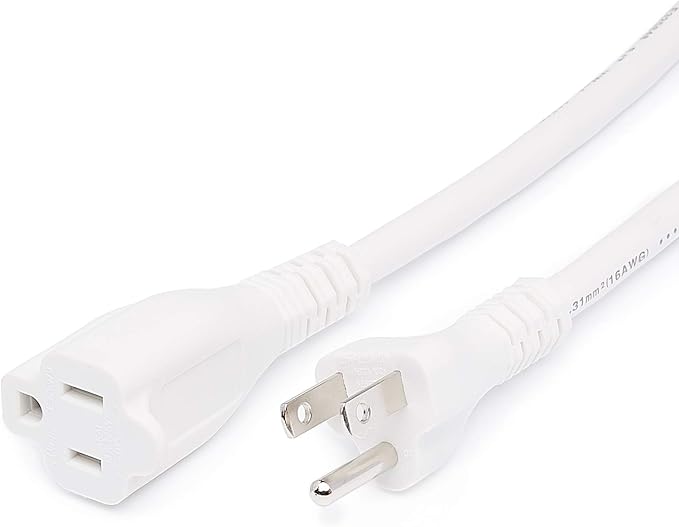 Amazon Basics Extension Cord, 3 Ft, 3-Prong Outlet Extender, Indoor Use - Image 3