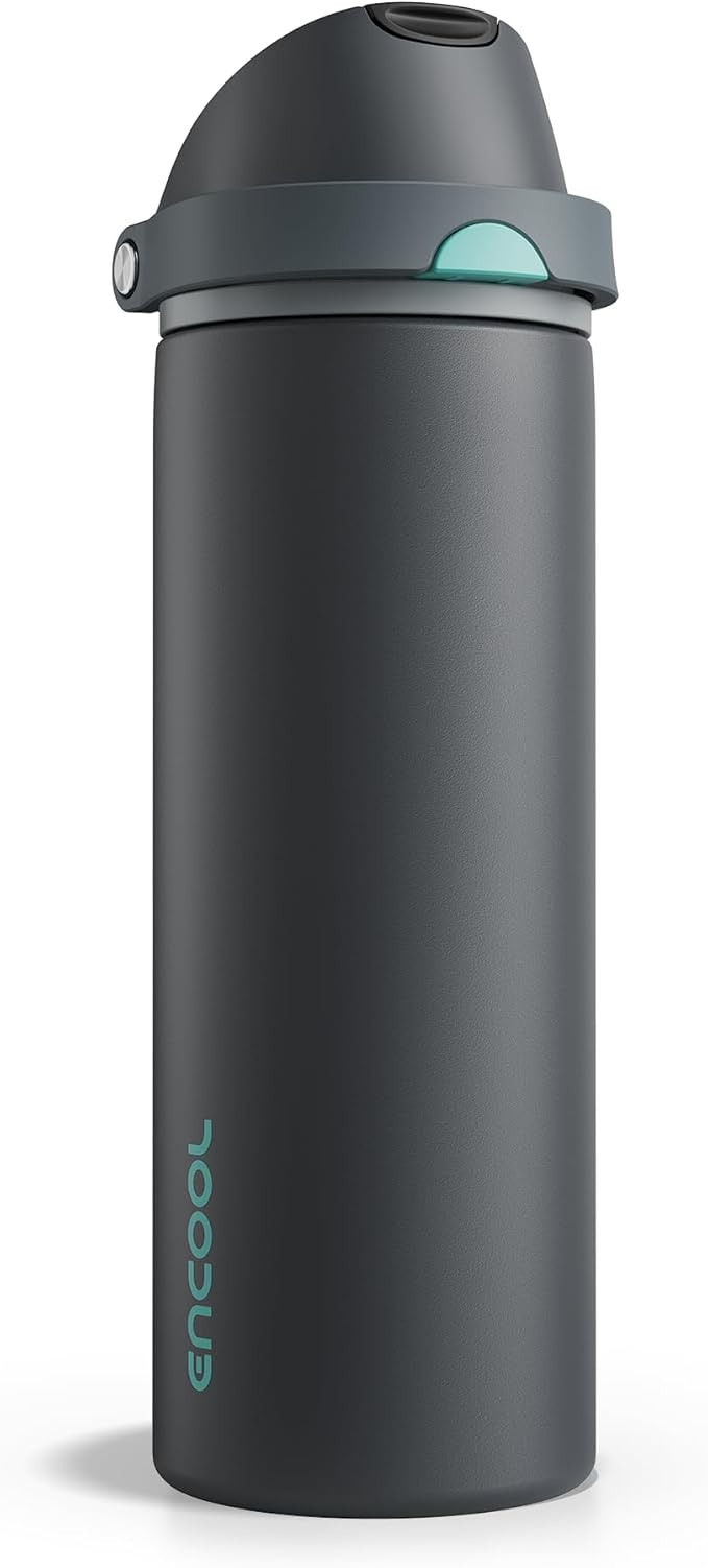 Insulated Water Bottle with Straw by ENCOOL