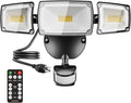 USTELLAR 55W Plug in Flood Light Outdoor, 5500lm Motion Sensor Outdoor Lights by Ustellar