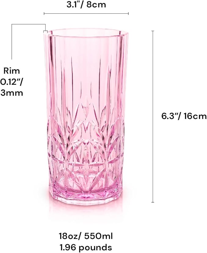 BELLAFORTE Shatterproof Tritan Tall Tumbler, 18oz - Image 5