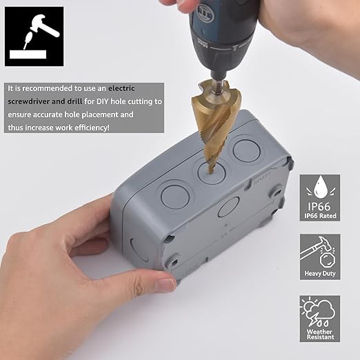 Outdoor Junction Box, Nineleaf IP66 Weatherproof Electrical Project Boxes - Image 6