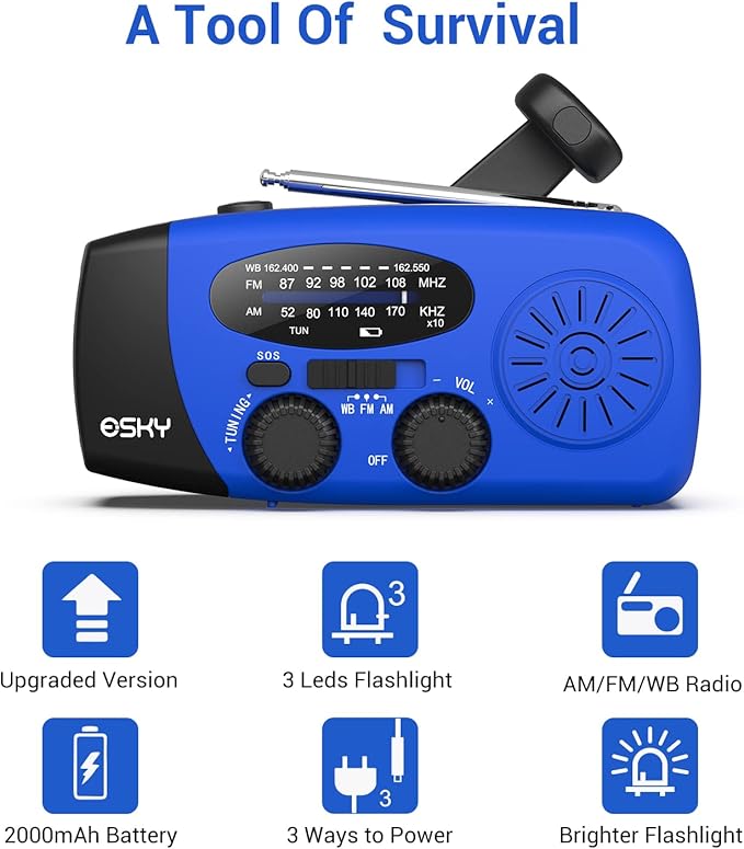 Esky Emergency Hand Crank Radio - Image 9