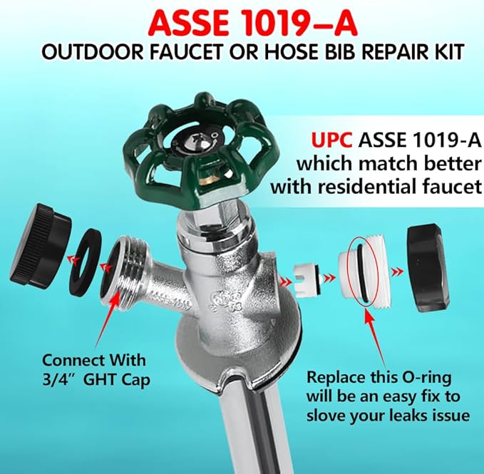 UPC ASSE 1019 A Repair kit, Outdoor Hose Bib or Faucet Repair Kit - Image 5