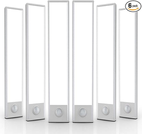 6 Pack Under Cabinet Lighting Wireless, 50 LED Rechargeable Battery Motion by BuyNow