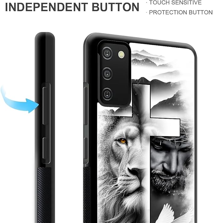 for Samsung Galaxy S20 FE Case, Lion Cross Jesus Christ Dove Pattern Graphic - Image 2