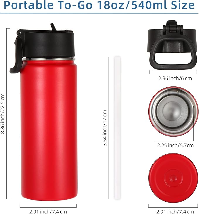 Volhoply 18oz Kids Insulated Water Bottle, Stainless Steel Water Bottles - Image 5