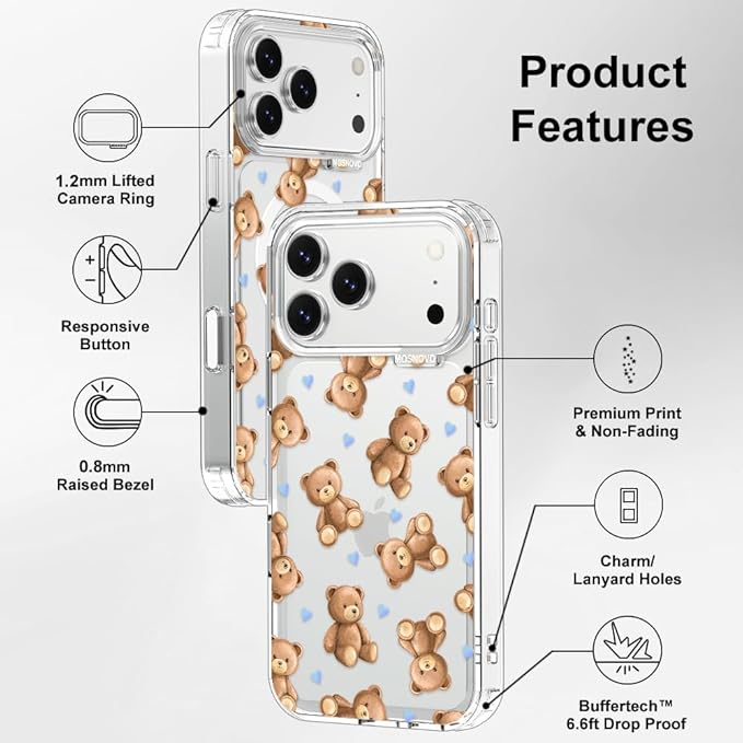 MOSNOVO for iPhone 17 Pro Max Case, Shockproof Military-Grade Protection 6.6ft - Image 7