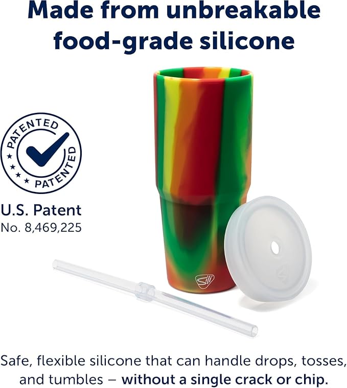 Silipint 32oz Silicone Straw Tumbler – BPA-Free, Unbreakable, Dishwasher Safe – - Image 3