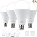 DEBAOBULB 4 Pack Rechargeable Emergency Light Bulbs, Battery Powered LED Light by DEBAOBULB