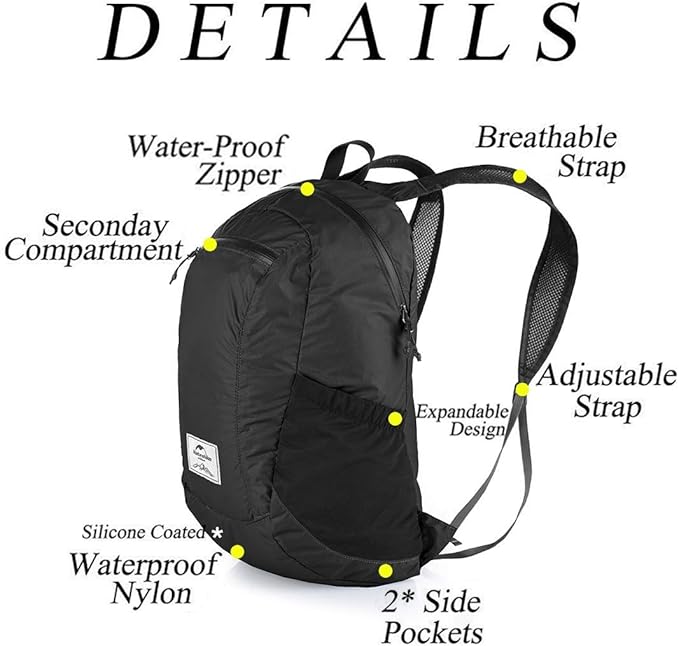 Naturehike 18L Lightweight Hiking Backpack, Waterproof Camping Packable - Image 3
