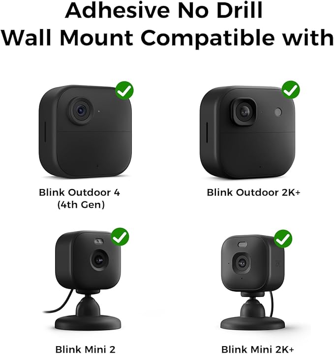 Blink Camera No Drill No Screws Wall Mount Bracket Compatible - Image 2