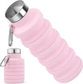Collapsible Water Bottle, 16oz Portable Reusable Silicone Water Bottle by HOME
