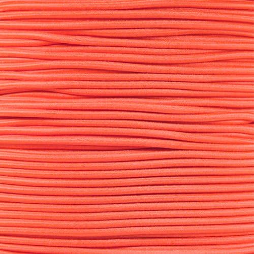 Neon Orange - 1/8 Shock Cord 50' by ParacordPlanet