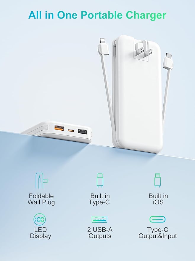Portable Phone Charger, 10000mAh PD20W Fast Charging Power Bank - Image 9