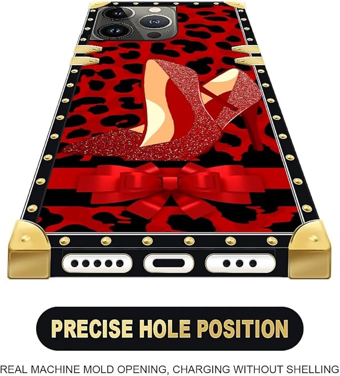 Compatible with iPhone 13 Pro Max Case, Elegant High Heels Luxury Golden - Image 5