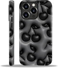 for iPhone 14 Pro Case, HL2 Cute Cool Cherry Black Hybrid 2 Layer Hard Shell by Unknown