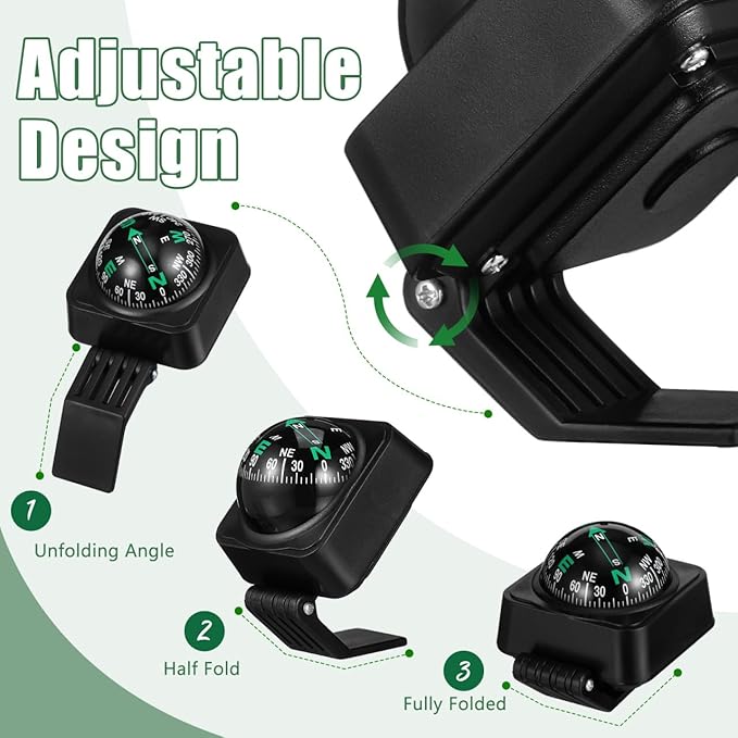 DOITOOL Car Compass Portable Auto Dashboard Ball Compass - Image 5