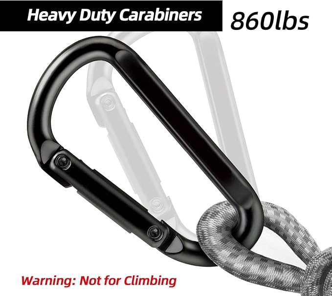 EZYA Heavy Duty Carabiner Clips, 860lbs - Image 4