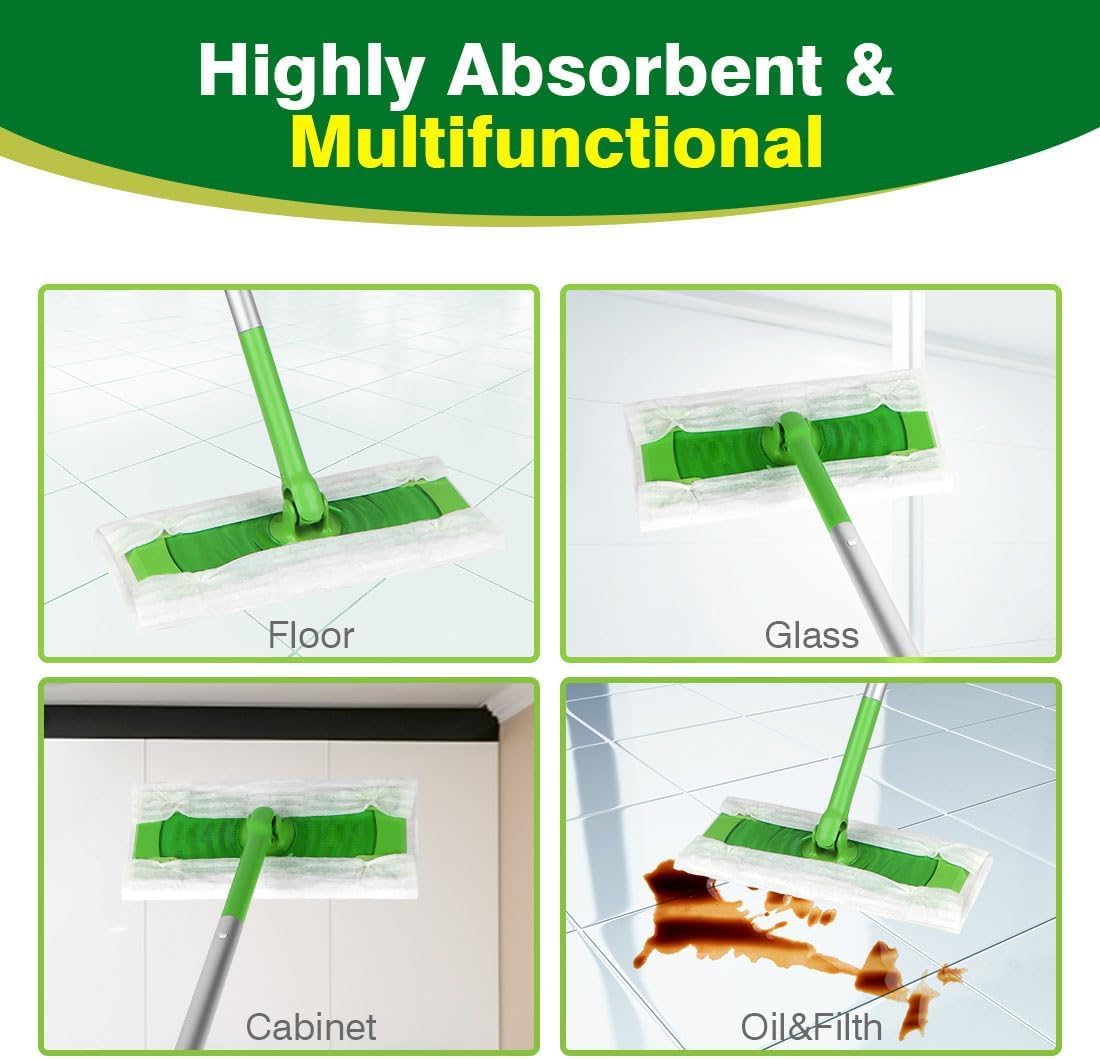 HOMEXCEL Dry Sweeping Cloths Pads Compatible with Swiffer Sweeper- Disposable Duster Refills Mop Pads for Floor Mopping and Cleaning, 120 Count