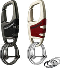 Keychain with Carabiner Clip, 4 Heavy Duty Key Rings and D Ring by Welcomehere%EF%BC%81