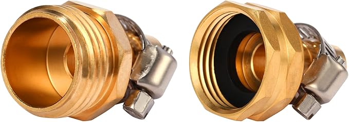 Brass Garden Hose Connector Repair Mender Kit - Image 4