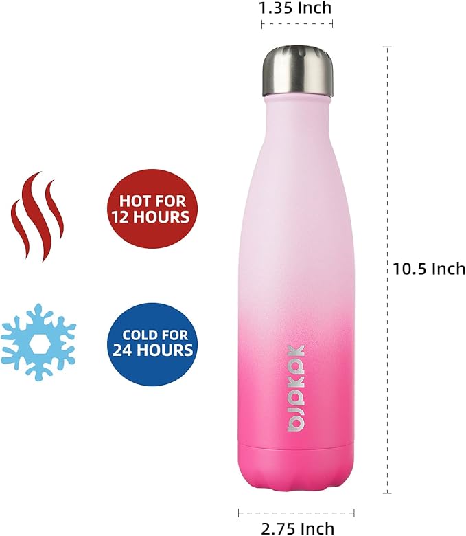 BJPKPK 17oz Insulated Stainless Steel Water Bottle Metal Water Bottles - Image 2