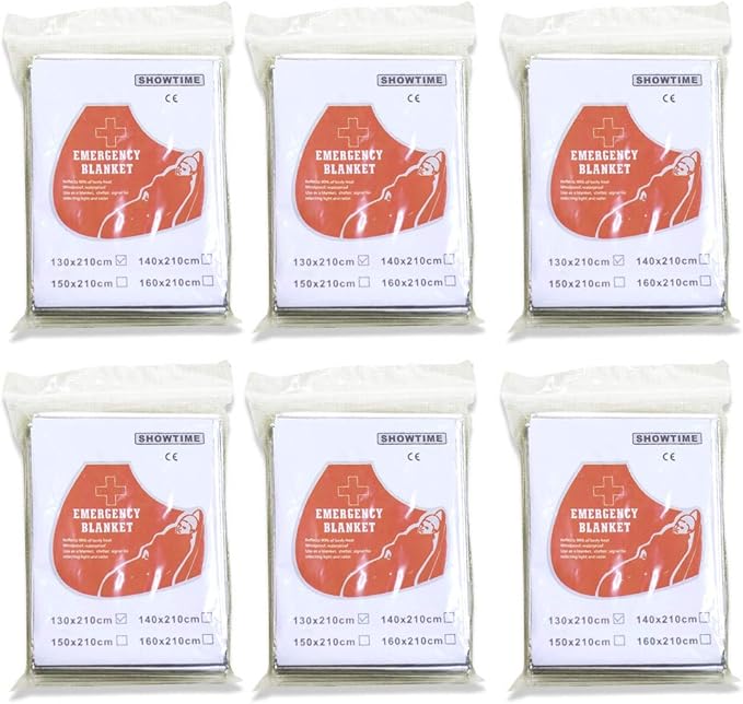 Emergency Mylar Thermal Blankets, Space Blanket Survival kit Camping Blanket by iforyHealthyLiving