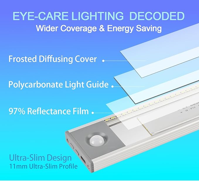 Under Cabinet Lighting, 4200mAh Motion Sensor Light Indoor, 3 Color Temp - Image 6
