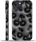 for iPhone 14 Plus Case, HL2 Cute Cool Cherry Black Hybrid 2 Layer Hard Shell by Unknown
