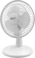 Comfort Zone CZ6D 6" Quiet Portable Indoor 2-Speed Desk Fan by ComfortZone